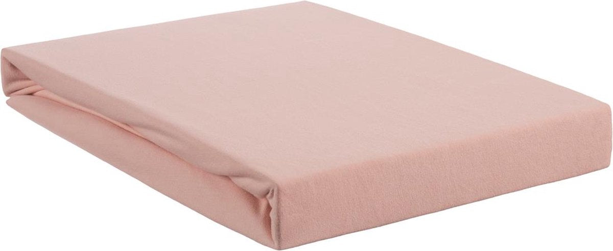 Beddinghouse - jersey - 95% katoen - 5% lycra - topper hoeslaken - 80x220 cm - licht roze