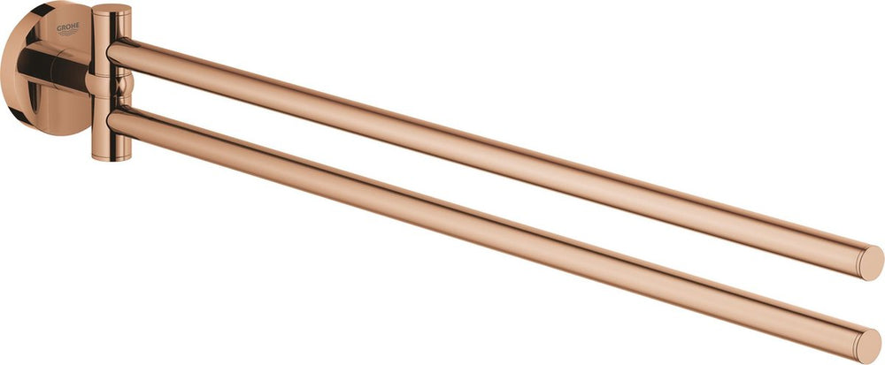 Grohe essentials handdoekhouder met twee draaibare armen - warm sunset (brons)