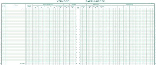 Exacompta boekhoudingsregister btw verkoop -31 lijnen - genummerd - met identificatieblad - nederlandstalig - ingebonden - 80 blad - - 14610x