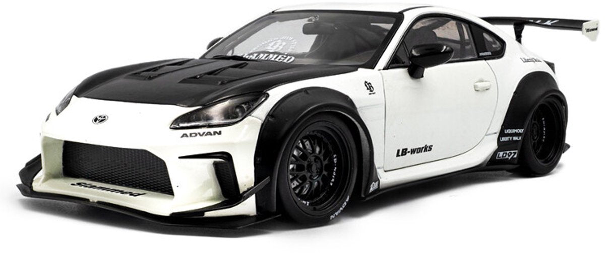 Solido toyota gr86 liberty walk body kit '24, wit schaal 1:18