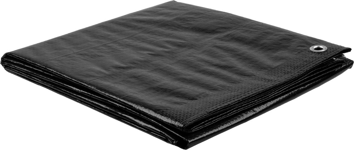Abbey camp gronddoek waterdicht - 500 x 250 cm - pe grondzeil - met metalen ringen