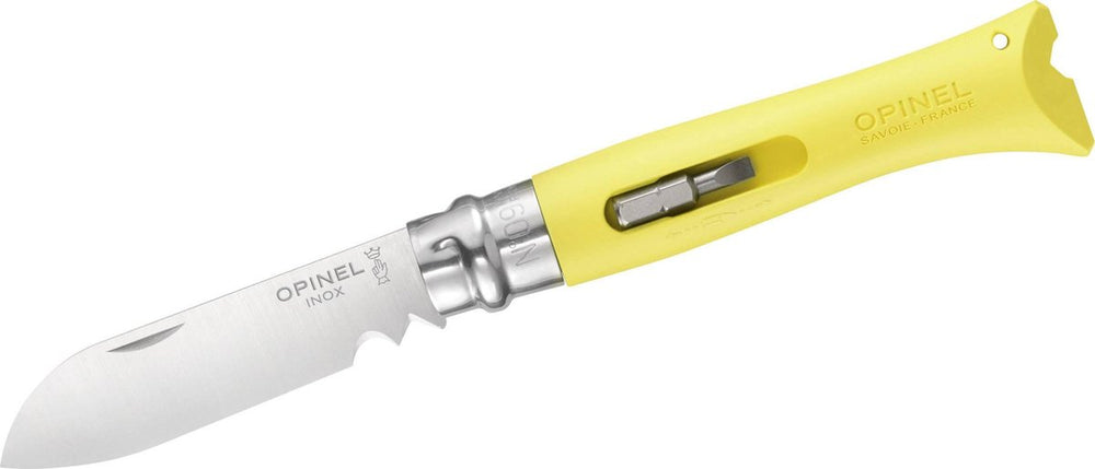 Opinel - zakmes - no.09 - diy - rvs geel - virobloc - incl.2 bits
