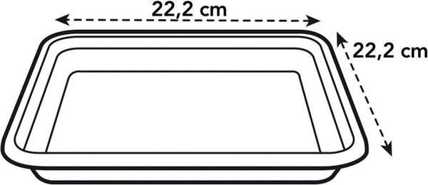 Elho loft urban schotel vierkant 22 - schotel voor buiten - ø 22.0 x h 3.1 cm - antraciet