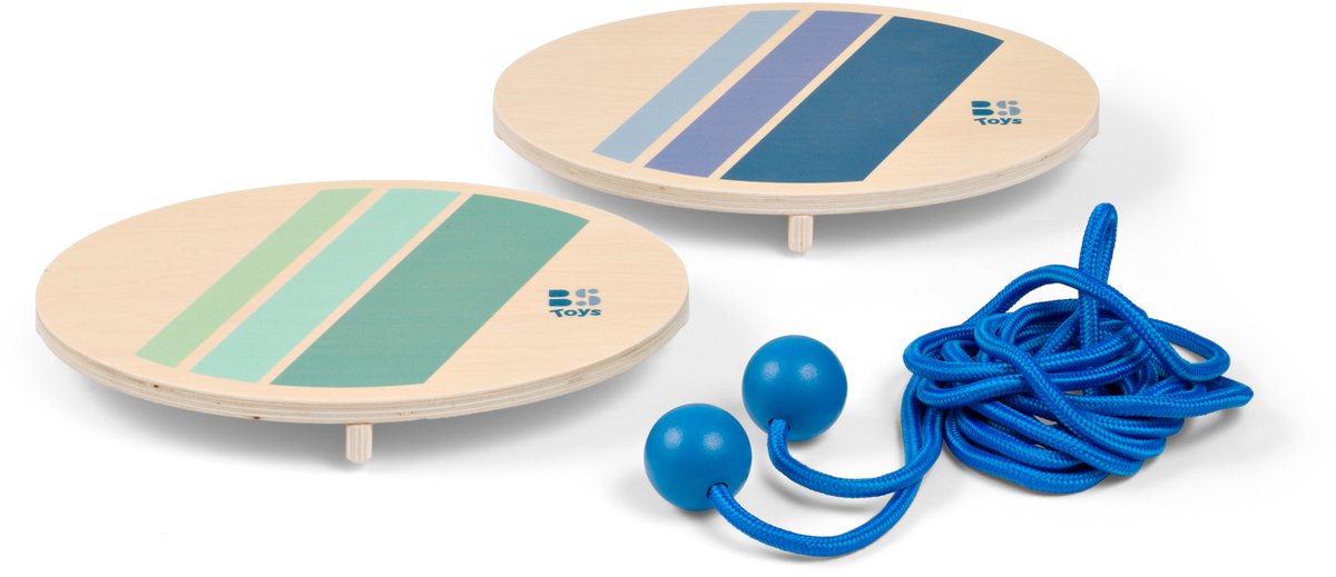 Bs toys tug of two ga531 – houten balansspel met touw – kinderspel