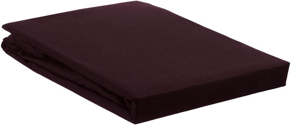 Ambiante katoen - hoeslaken - 160x200 - donker rood