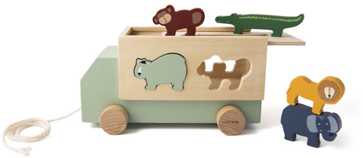 Trixie houten vormentoof dierentruck, 6dlg.