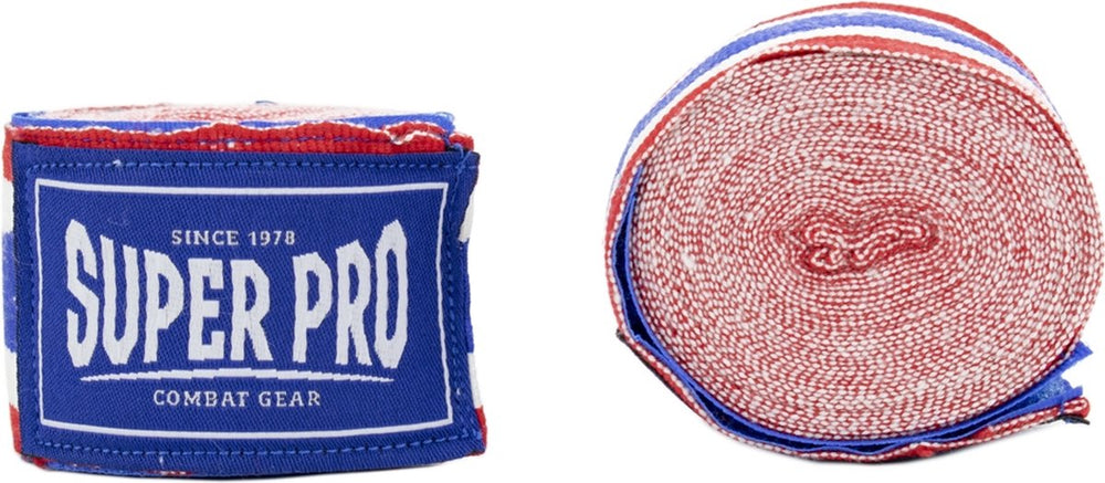 Super pro combat gear bandages rood wit blauw 450cm