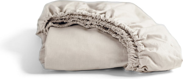 Cinderella - weekend - hoeslaken - 100% katoen - 90x200 cm - tot 25 cm matrashoogte - zandkleur