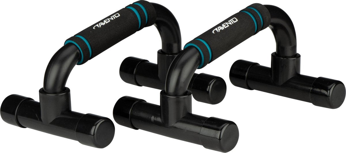 Avento push-up grips - zwart blauw