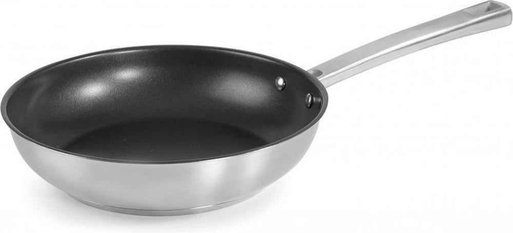 Lacor foodie koekenpan met antiaanbaklaag - ø bovenaan 24cm - rvs