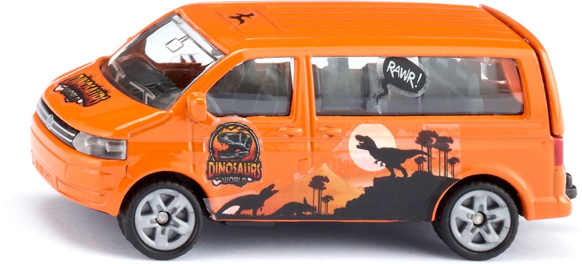 Siku speelgoedauto vw multivan busje oranje - metalen modelauto.