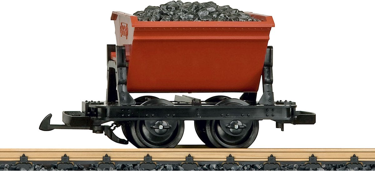 Lgb spoorwagen tipper 1:26 schaal g 17 cm rood