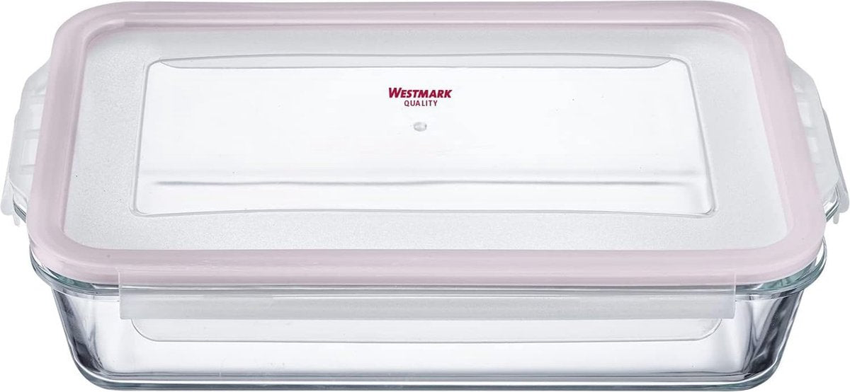 Merkloos sans marque glazen ovenschaal 2200 ml - luchtdicht, magnetron- en ovenbestendig