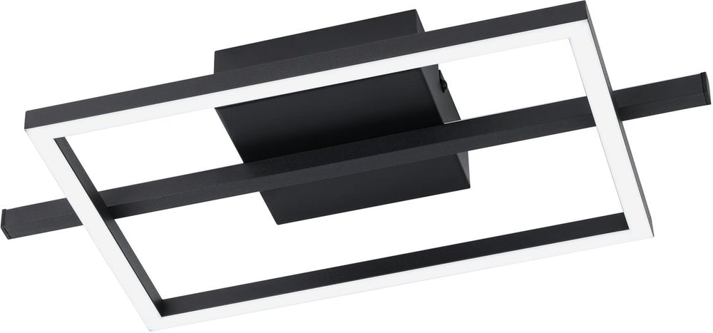 Eglo amandolo plafondlamp - led - 40 cm - zwart wit - instelbaar rgb wit licht - dimbaar