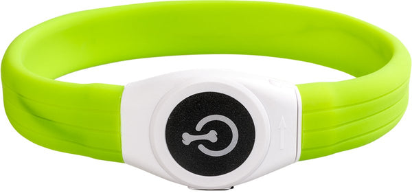 Duvo plus - dierenkleding - hond - flash light ring maxi usb silicon 65x2,5x1cm groen - 1st
