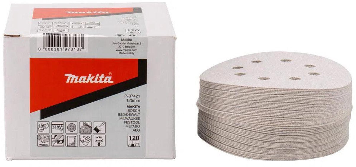 Makita p-37421 schuurschijf 125mm k120 white velcro