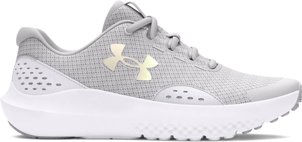 Under armour ua ggs surge 4-gry meisjes sportschoenen - halo grijs - wit - iridescent