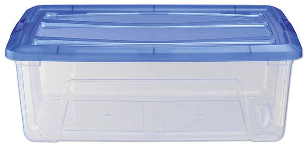 Iris topbox opbergbox 30l 57,5x39x20,5 cm blauw transparant