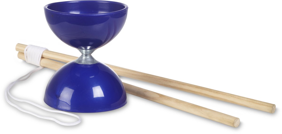 Bs speelgoed diabolo met stokken blauw