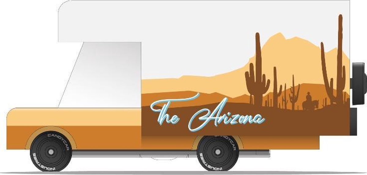 Candylab toys candycar world: arizona rv (azy68) 10,2x4,8x5,1cm, wooden diecast, in giftbox, 3+