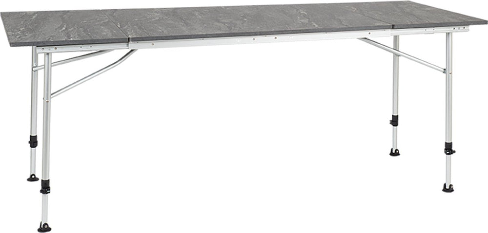 Travellife sorrento uitschuifbare campingtafel donkergrijs 100 140 180x70cm - compact en gebruiksvriendelijk - in hoogte verstelbaar - stabiel en lichtgewicht