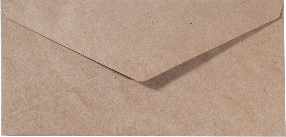 Florence enveloppen van stevige kwaliteit, kraft bruin groot rechthoek, 25 stuks, 11.5 x 22.5 cm