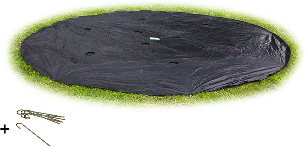 Exit toys exit groundlevel trampoline afdekhoes ø305cm - trampoline beschermhoes - weerbestendig - rond - afdekzeil