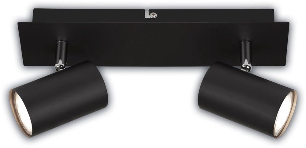 B.k.licht briloner isil – opbouwspot – plafondspots incl. eek a lichtbron* – zwenkbaar spotjes – zwart – 29cm