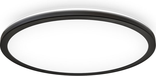 B.k.licht - led plafonniére - zwart - led paneel - plafondlamp - l: 29.3cm - 4.000k - 2.400lm - 18w