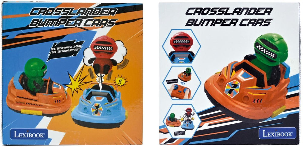 Lexibook crosslander® bumpers set – set of 2 bumper cars met 2 removable figures met licht- en geluidseffecten