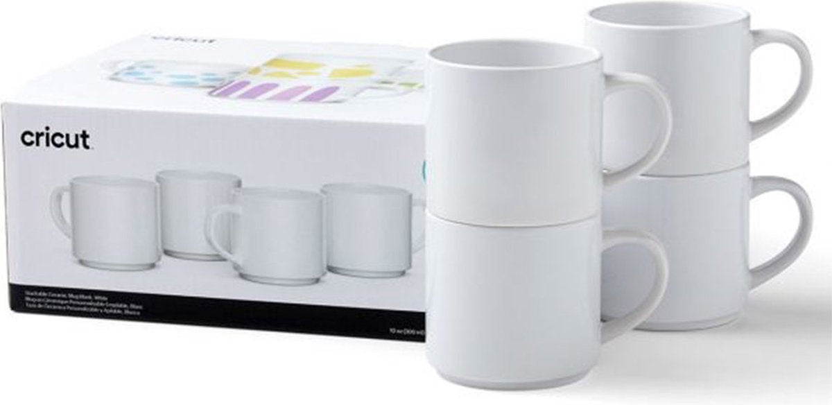 Cricut 2009392 mok 300 ml. wit 4 stuk(s)