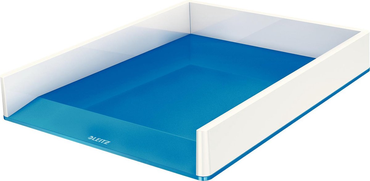 Leitz wow brievenbak - blauw wit
