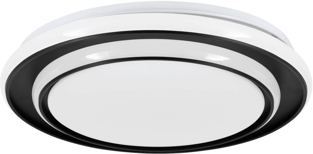 Eglo moschetta plafondlamp - ø 40 cm - zwart wit - instelbaar wit licht (warm, neutraal en daglicht)
