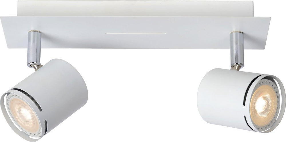 Lucide rilou - plafondspot (plafondlamp) - led dimbaar - gu10 - 2x5w 3000k - wit