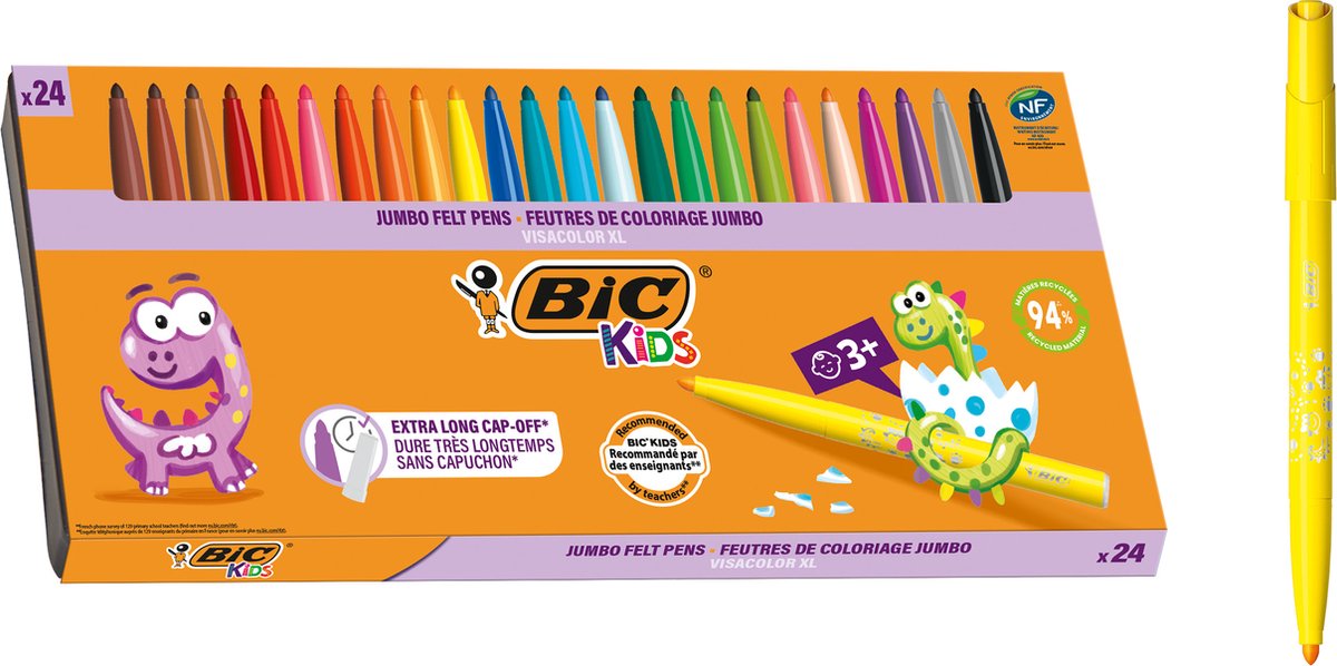 Bic https: www.cchobby.nl -visa-kleur-marker-lijndikte-3-mm-diverse-kleuren-24-stuk-1-doos