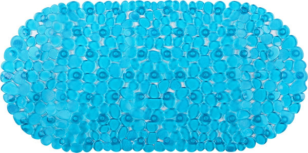 Differnz lapis anti-slip inlegmat bad 70x35cm blauw transparant