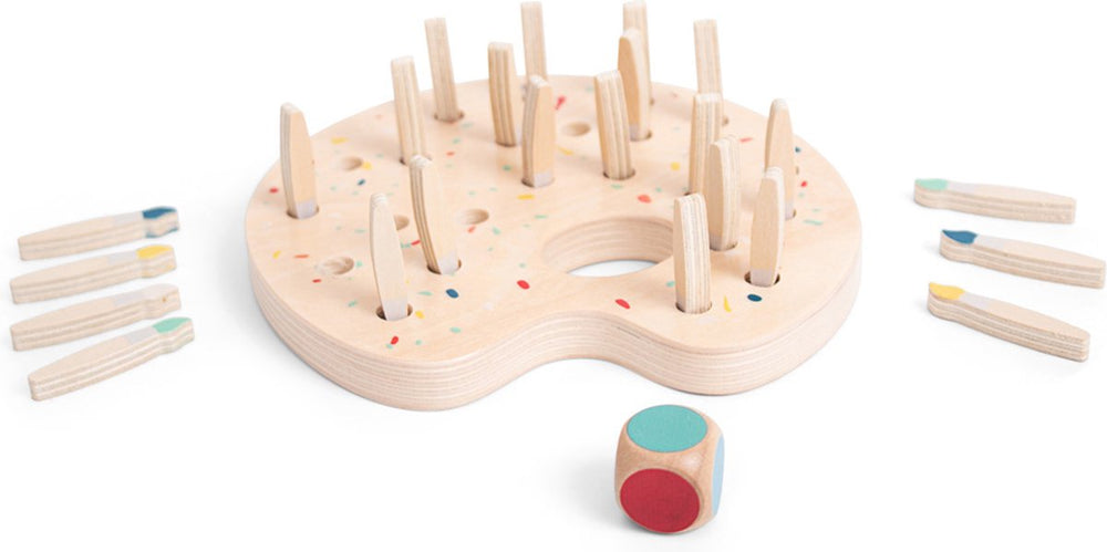 Spel verfkwast memo hout bs speelgoed