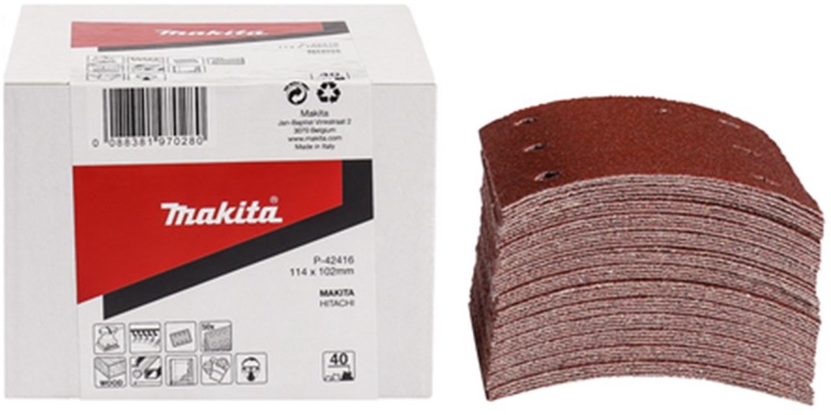 Makita accessoires schuurvel k60 114x102 red - p-42422
