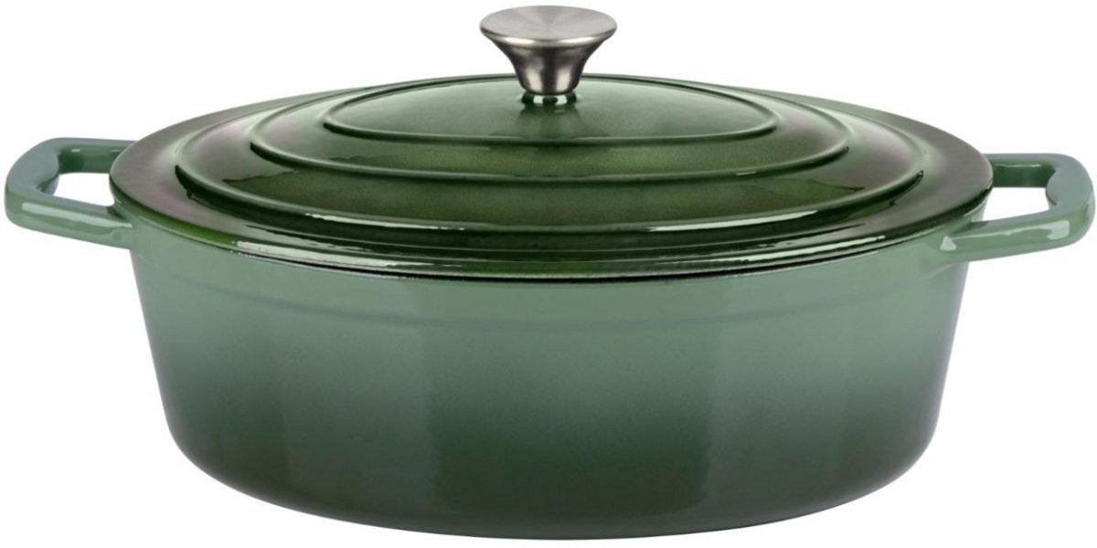 Alpina gietijzeren braadpan groen 5 liter - uni