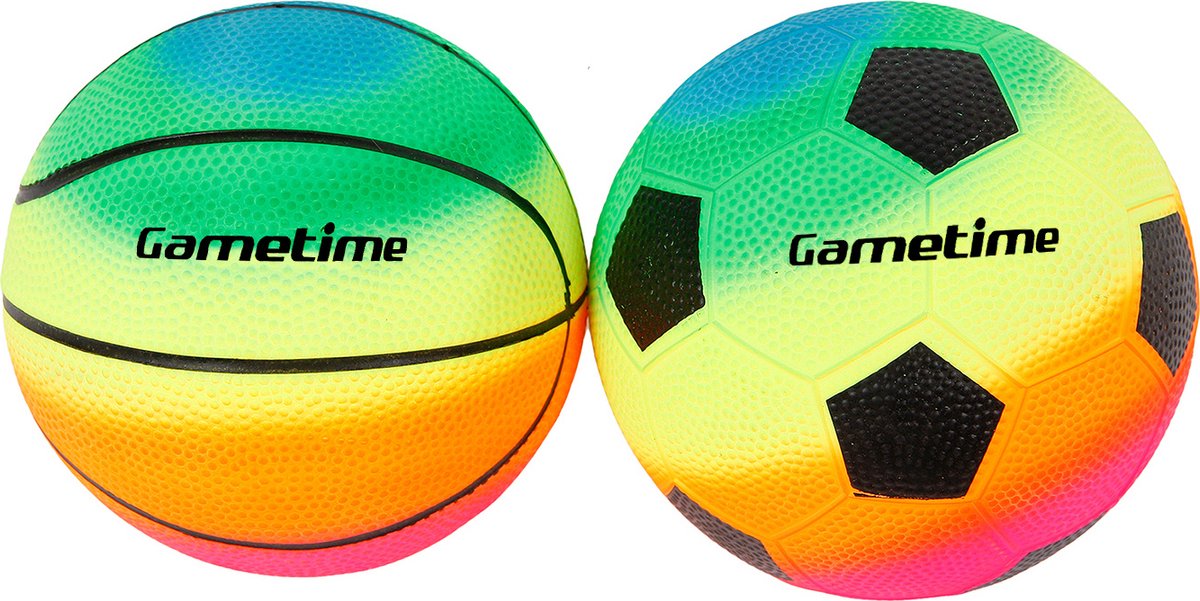 Gametime mini sports ball set football basketball, 2pc.