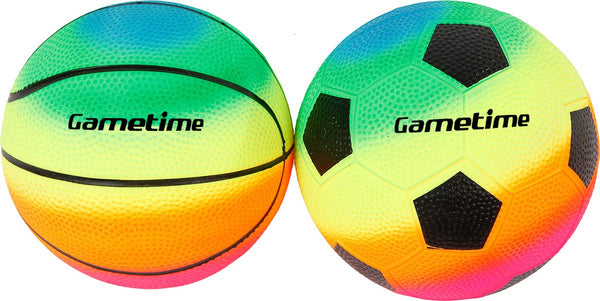 Gametime mini sportballenset junior 10 cm pvc 2-delig