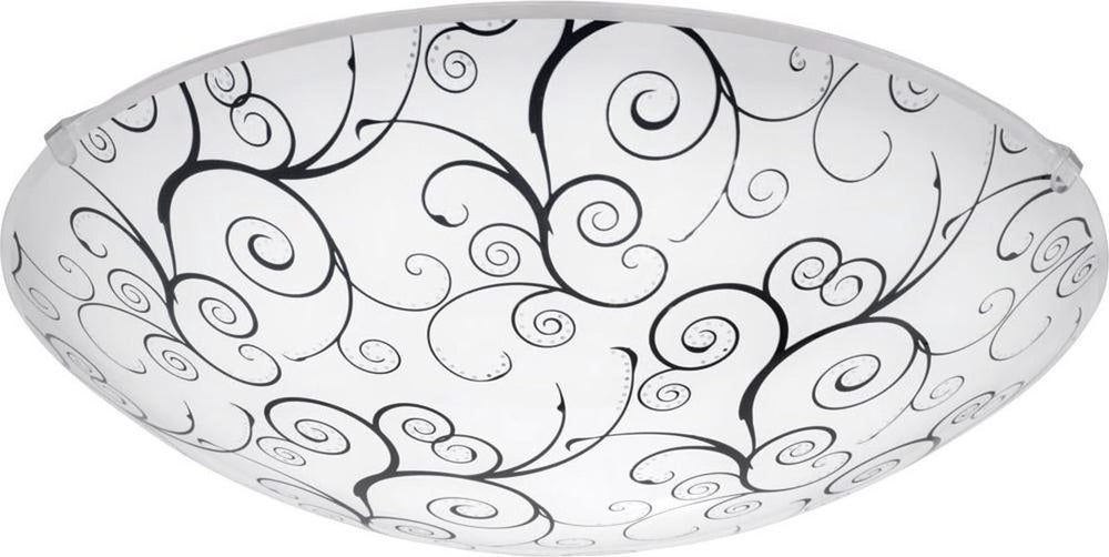 Eglo margitta 1 - wand plafondlamp - 1 lichts - ø315mm. - wit, zwart, helder