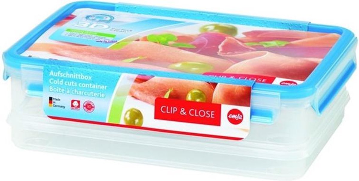 Emsa clip close systeem broodbeleg bewaardoos - 3 x 1,0 l