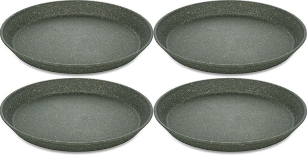 Koziol rond bord, 20.5 cm, set van 4, organic, as grijs - | connect plate