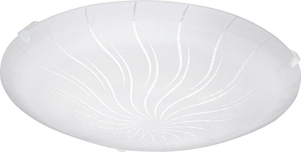 Eglo margitta 1 - wand plafondlamp - 1 lichts - ø245mm. - wit - granille wit, helder