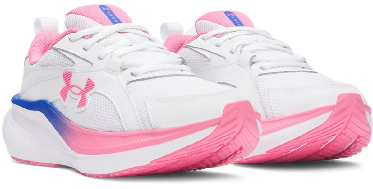 Under armour ua w assert 11-wht dames sportschoenen - wit - roze frenzy - roze frenzy