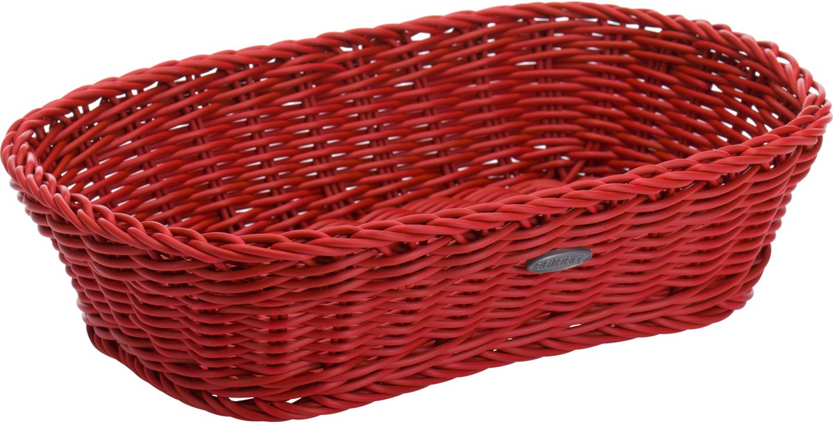Westmark multifunctionele mand, geschikt voor hotel en catering, vierkant, ca. 26,5 x 19 x 7 cm, synthetische vezel, saleen-editie, coolorista, robijnrood, 02036179101