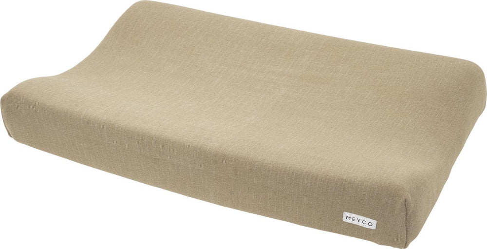 Meyco baby knit basic aankleedkussenhoes - taupe - 50x70cm