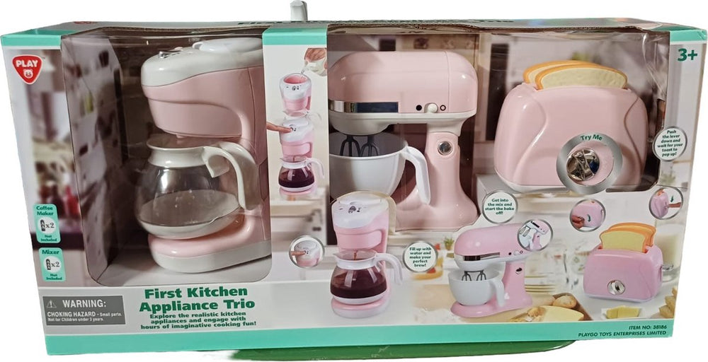 Speel keukenmixer, koffiezetapparaat en bekende roze, 7dlg.