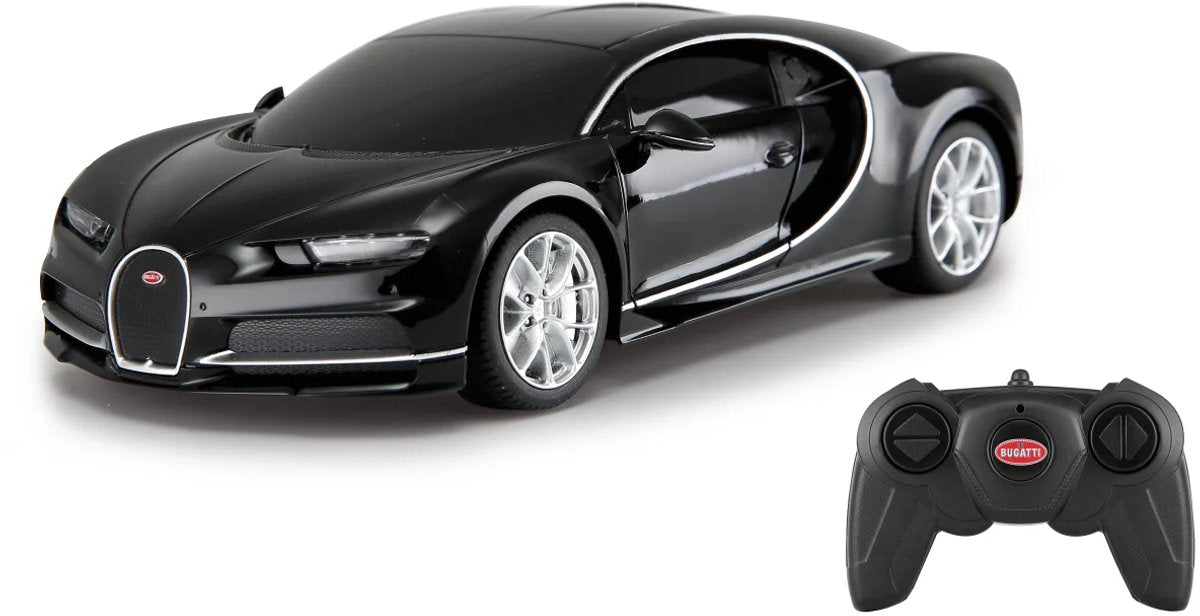 Jamara rc voertuig auto - 405136 rc sport auto bugatti chiron - zwart - 2,4ghz rc model kant en klaar - 1:24 bestuurbare auto